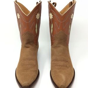 Women’s Cowboy Western Brown Leather Boots 10 B